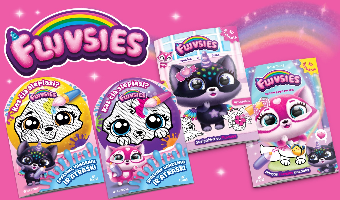 FLUVSIES spalvinimo knygelės vaikams (3+)